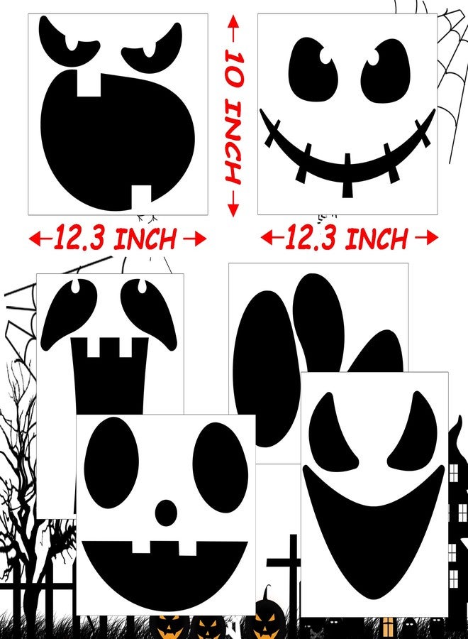 Ahuimeius 6 Pack Halloween Ghost Eyes for Crafts Decor Kit - Large Spooky Ghost Face Decals Stickers Adhesive Felt for Indoor Halloween Decorations, DIY Cute Spooky Face Costume Decor - Image 3